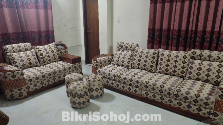 6 Sitter Sofa with Segun wooden design